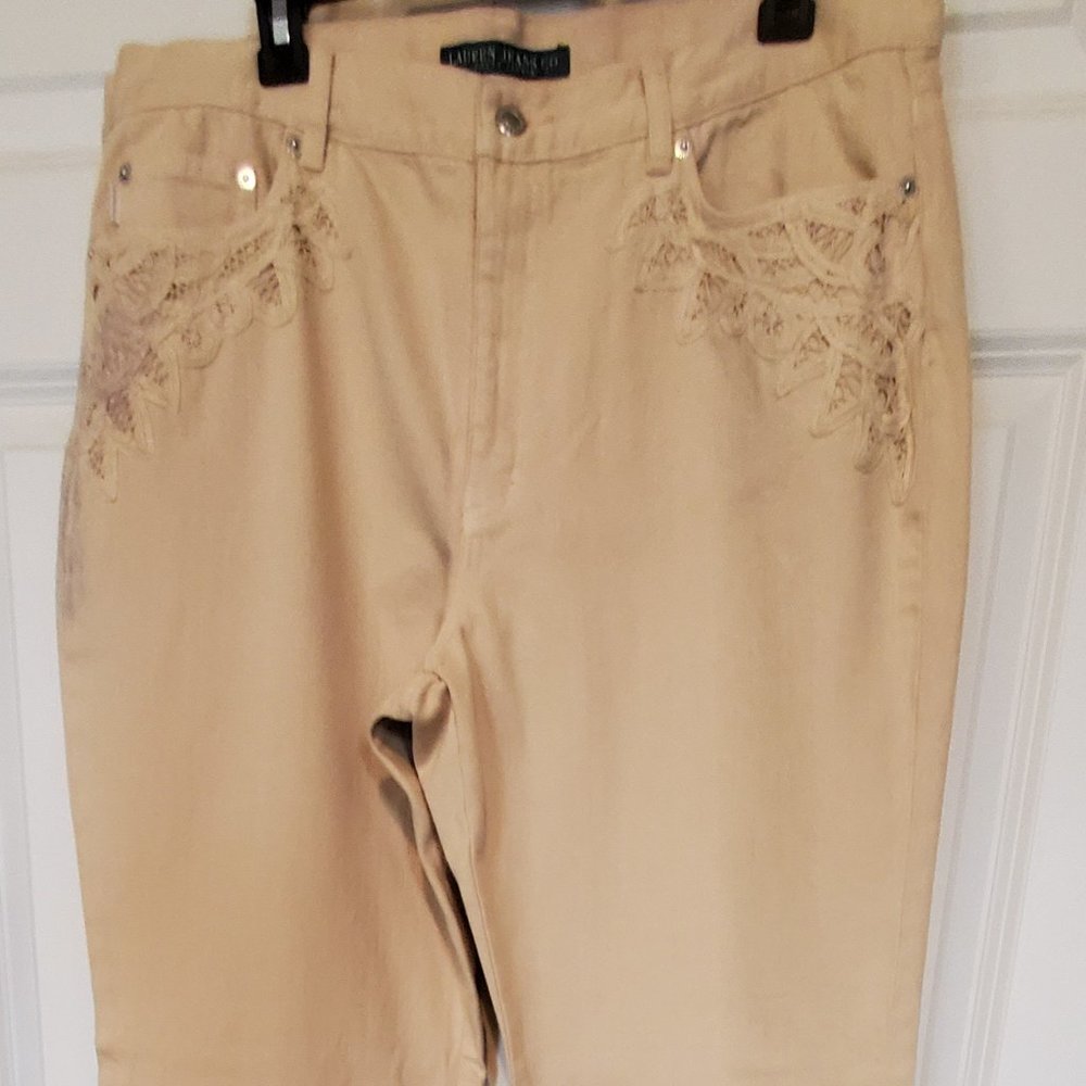 Ralph Lauren Sand Jeans with Lace